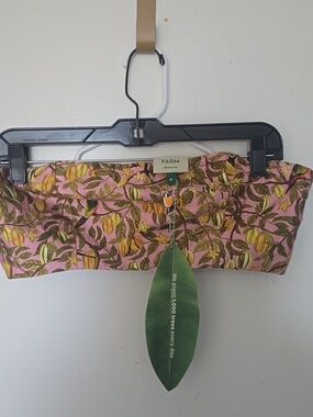 FARM Rio Yellow Floral Crop Top